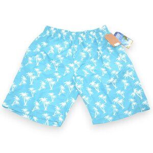 NWT Boys Blue White Beach Bermuda Surf Skate Boarding Swim Trunks Shorts XL